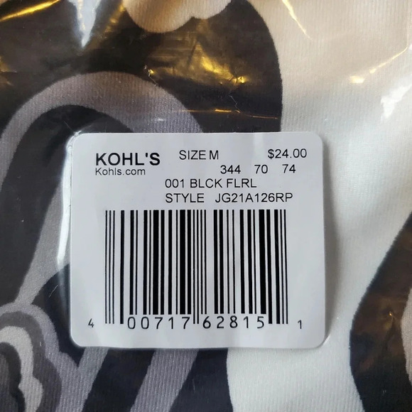 SO | Junior's Crossover Biker Shorts in Black Floral sz L - Picture 9 of 10